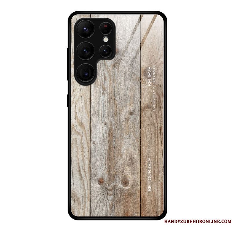 Hoesje Samsung Galaxy S25 Ultra 5g Gehard Glas En Hout