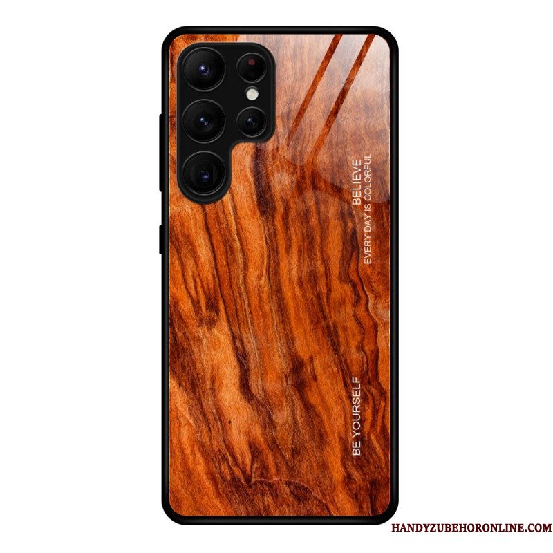 Hoesje Samsung Galaxy S25 Ultra 5g Gehard Glas En Hout
