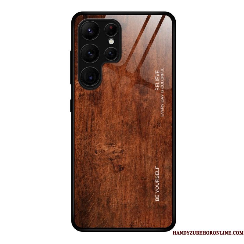 Hoesje Samsung Galaxy S25 Ultra 5g Gehard Glas En Hout