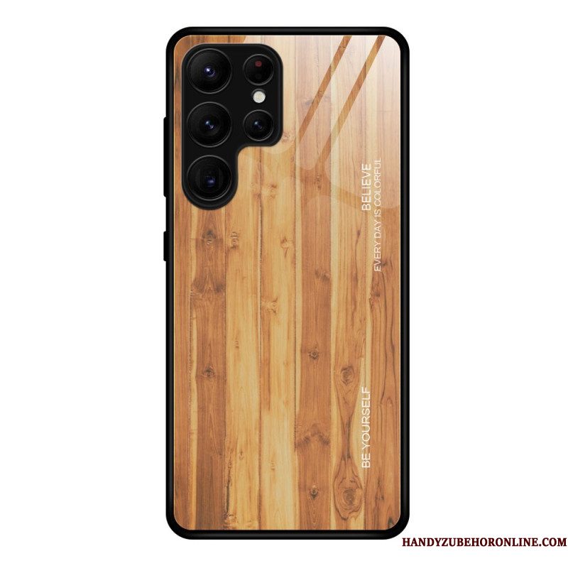 Hoesje Samsung Galaxy S25 Ultra 5g Gehard Glas En Hout