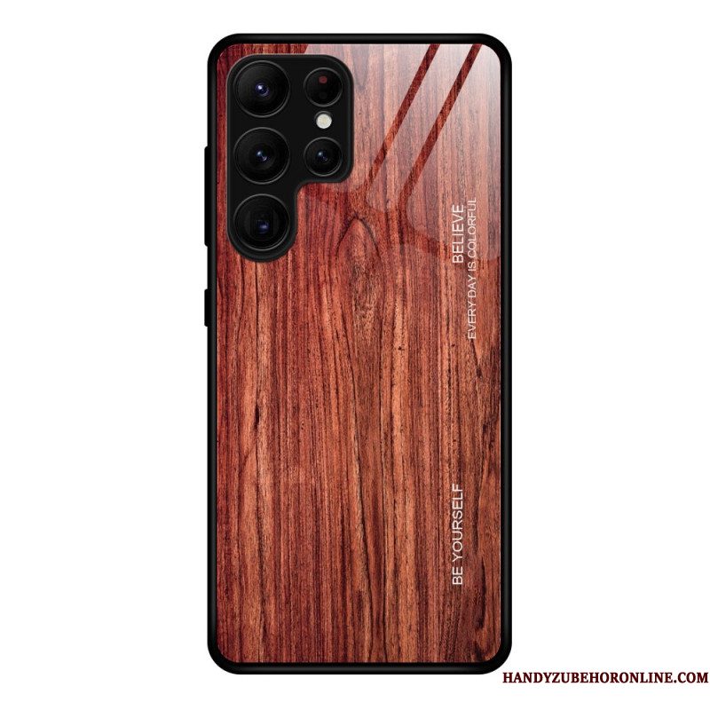 Hoesje Samsung Galaxy S25 Ultra 5g Gehard Glas En Hout