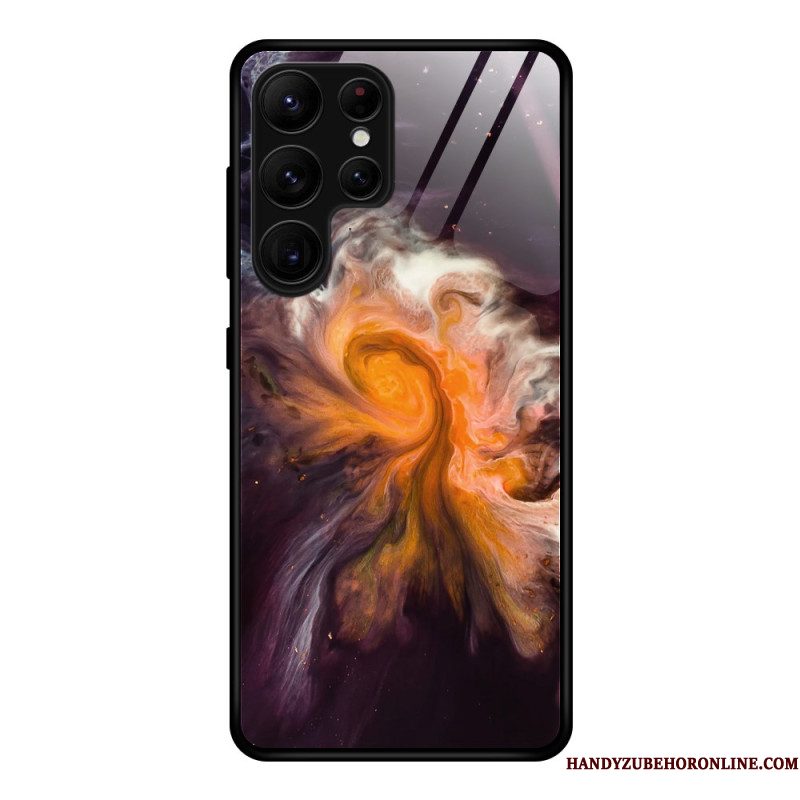 Hoesje Samsung Galaxy S25 Ultra 5g Gehard Glas Marmer Bescherming Hoesje