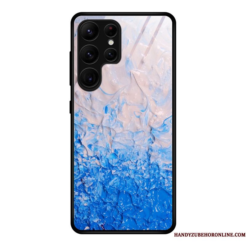 Hoesje Samsung Galaxy S25 Ultra 5g Gehard Glas Marmer Bescherming Hoesje