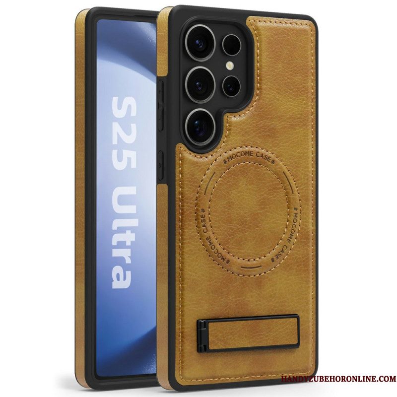 Hoesje Samsung Galaxy S25 Ultra 5g Leerlook Compatibel Met Magsafe