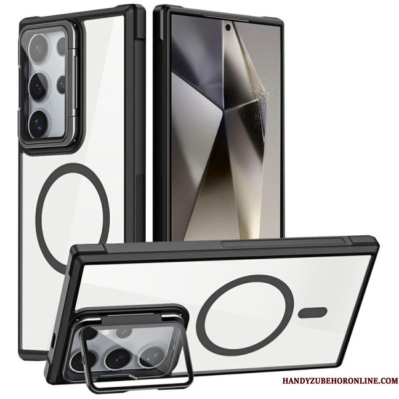 Hoesje Samsung Galaxy S25 Ultra 5g Magsafe-compatibel Met Ingebouwde Standaard Bescherming Hoesje