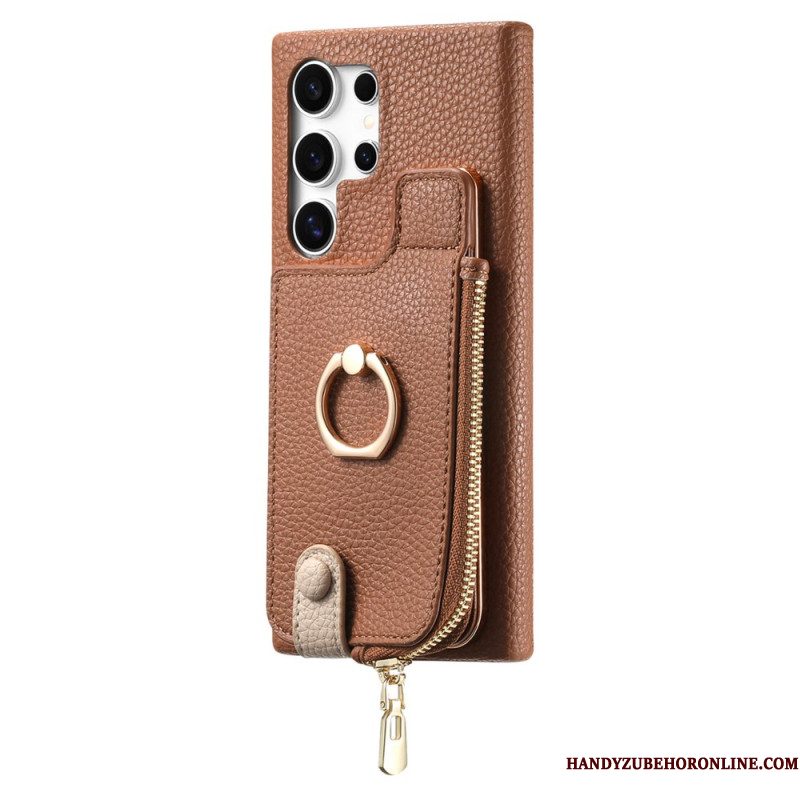 Hoesje Samsung Galaxy S25 Ultra 5g Portemonnee Van Imitatieleer