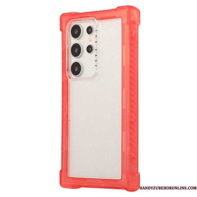 Hoesje Samsung Galaxy S25 Ultra 5g Versterkt Siliconen Frame Bescherming Hoesje