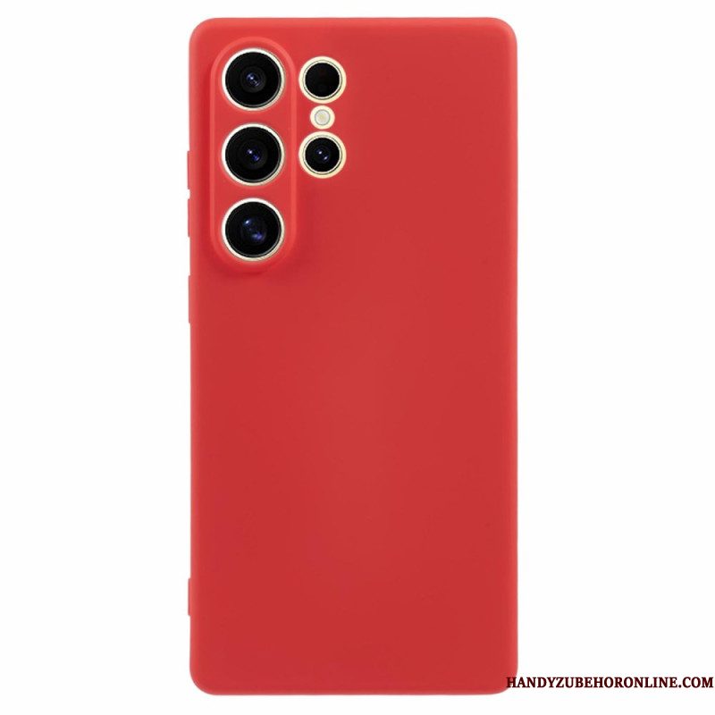 Hoesje Samsung Galaxy S25 Ultra 5g Zijdezacht Siliconen Bescherming Hoesje