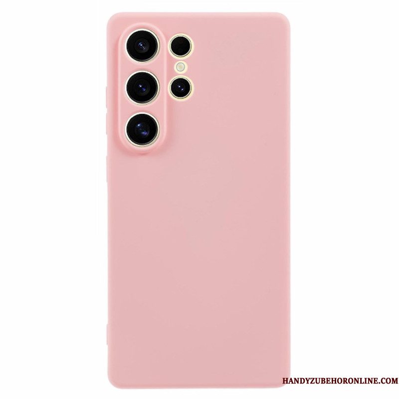 Hoesje Samsung Galaxy S25 Ultra 5g Zijdezacht Siliconen Bescherming Hoesje