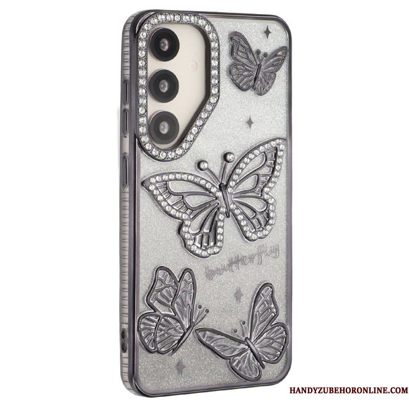 Hoesje Samsung Galaxy S26 3d-vlinders En Strass-steentjes