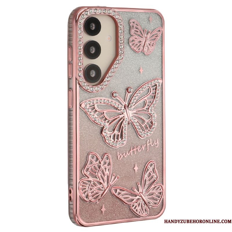 Hoesje Samsung Galaxy S26 3d-vlinders En Strass-steentjes
