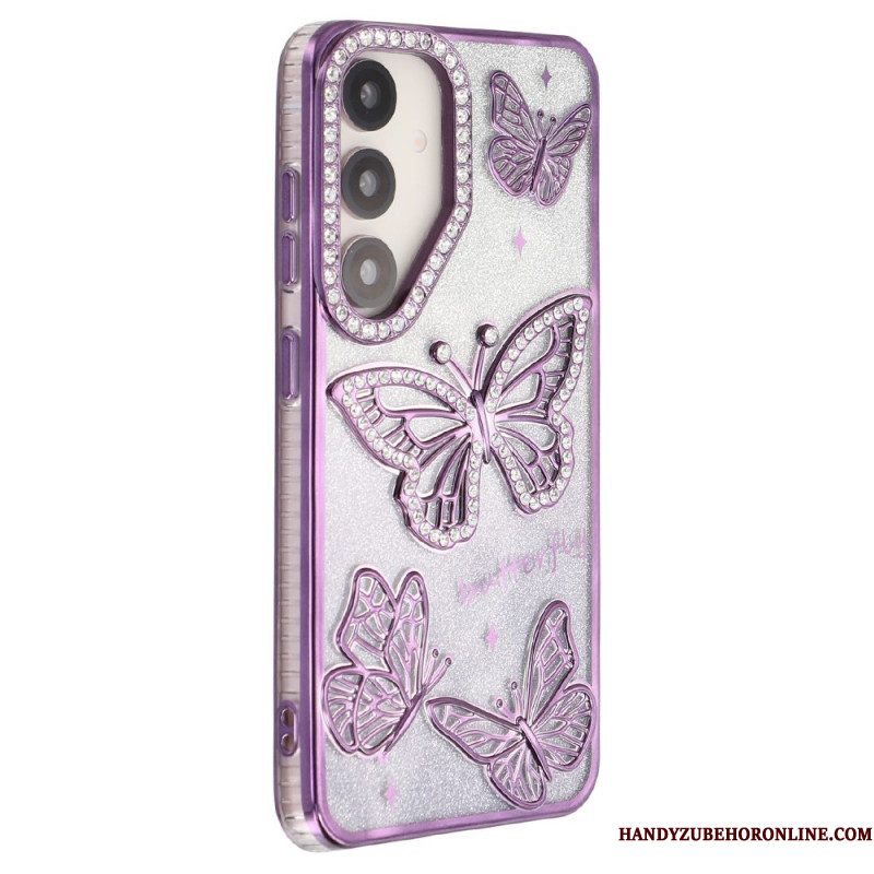 Hoesje Samsung Galaxy S26 3d-vlinders En Strass-steentjes
