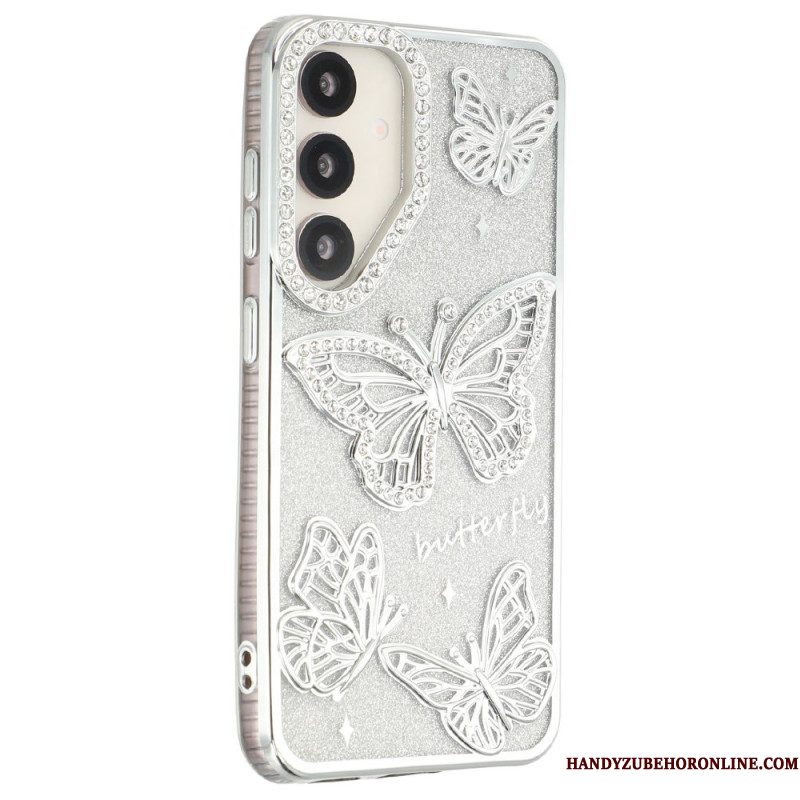 Hoesje Samsung Galaxy S26 3d-vlinders En Strass-steentjes