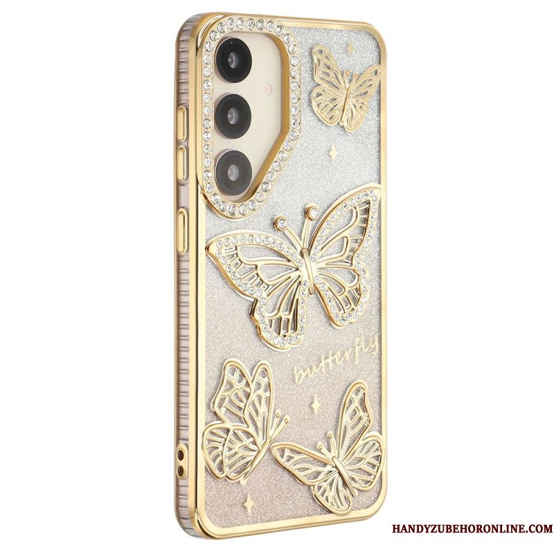 Hoesje Samsung Galaxy S26 3d-vlinders En Strass-steentjes