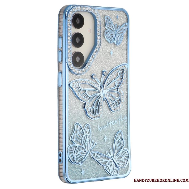 Hoesje Samsung Galaxy S26 3d-vlinders En Strass-steentjes
