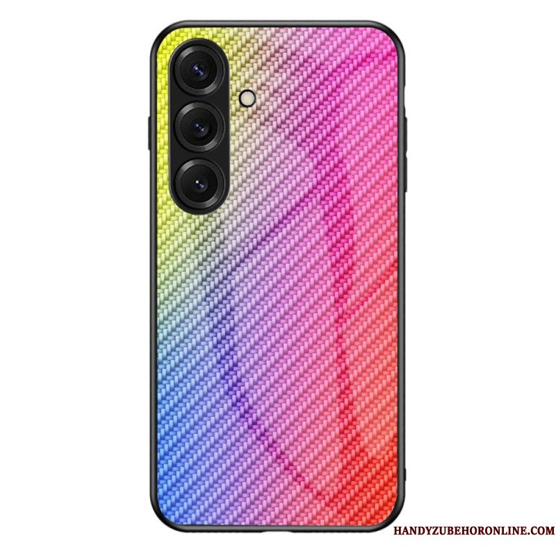 Hoesje Samsung Galaxy S26 Gehard Glas Met Koolstofvezelstructuur