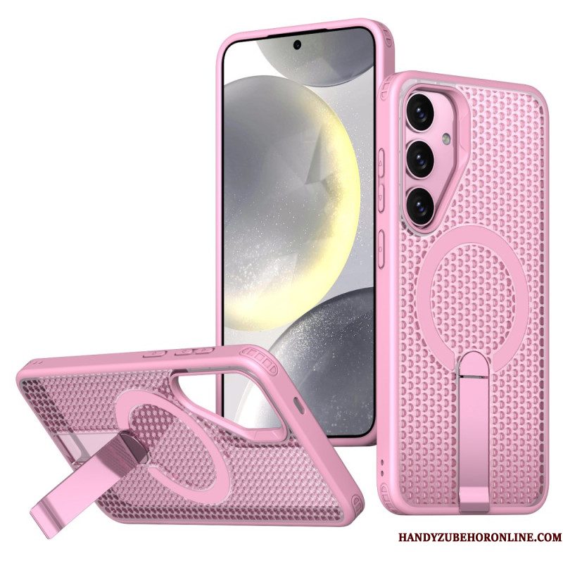Hoesje Samsung Galaxy S26 Magnetisch Met Magnetische Standaard En Standaard Met Rasterstructuur Bescherming Hoesje