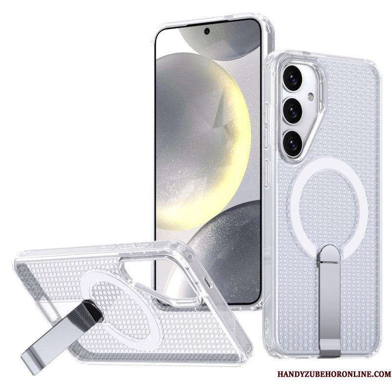 Hoesje Samsung Galaxy S26 Magnetisch Met Magnetische Standaard En Standaard Met Rasterstructuur Bescherming Hoesje