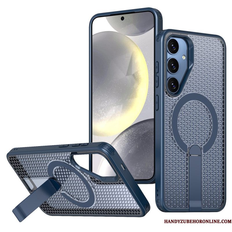 Hoesje Samsung Galaxy S26 Magnetisch Met Magnetische Standaard En Standaard Met Rasterstructuur Bescherming Hoesje