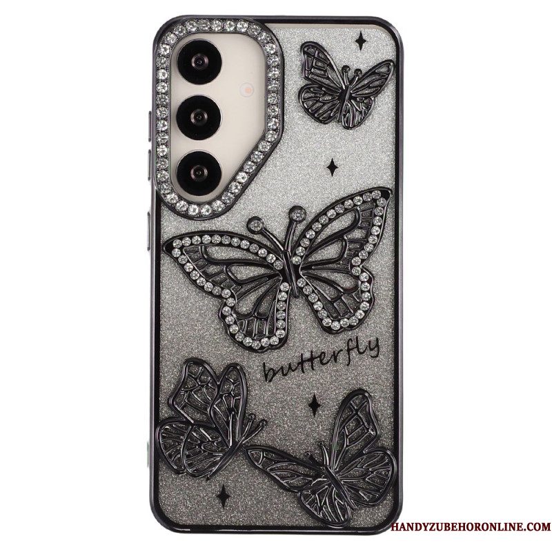 Hoesje Samsung Galaxy S26 Plus 3d-vlinders En Strass-steentjes