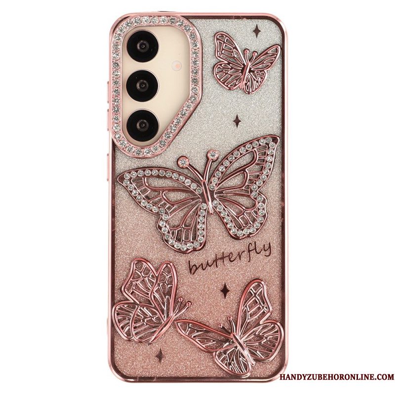 Hoesje Samsung Galaxy S26 Plus 3d-vlinders En Strass-steentjes