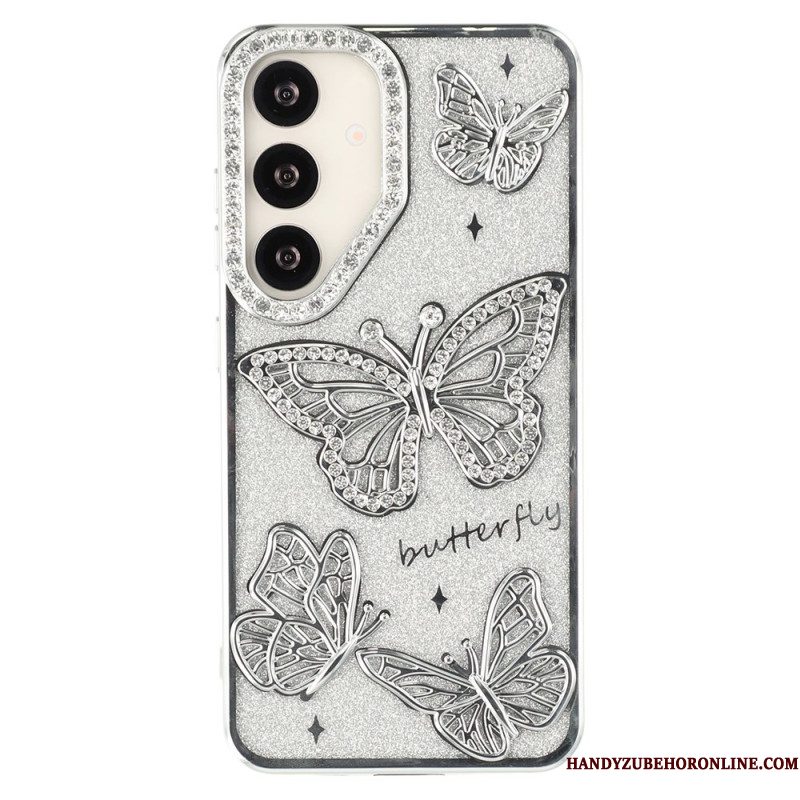 Hoesje Samsung Galaxy S26 Plus 3d-vlinders En Strass-steentjes
