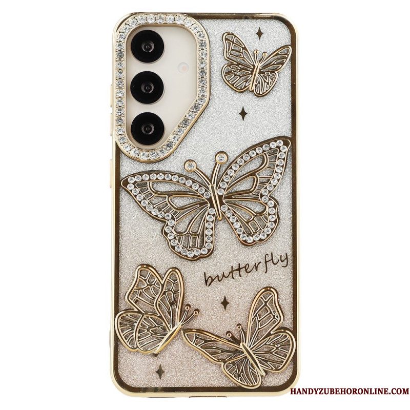 Hoesje Samsung Galaxy S26 Plus 3d-vlinders En Strass-steentjes