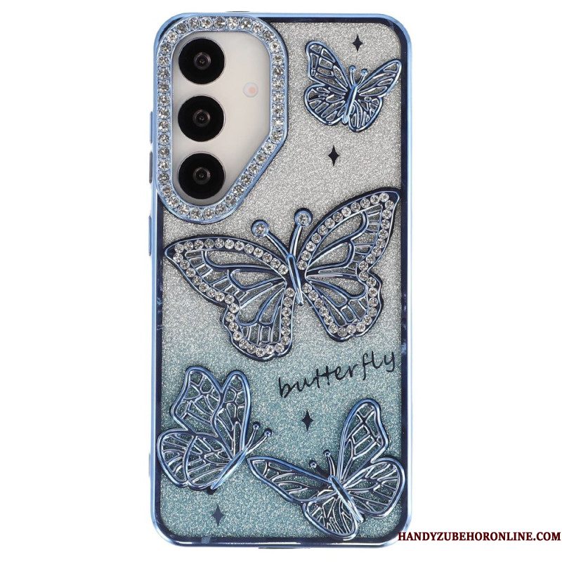 Hoesje Samsung Galaxy S26 Plus 3d-vlinders En Strass-steentjes