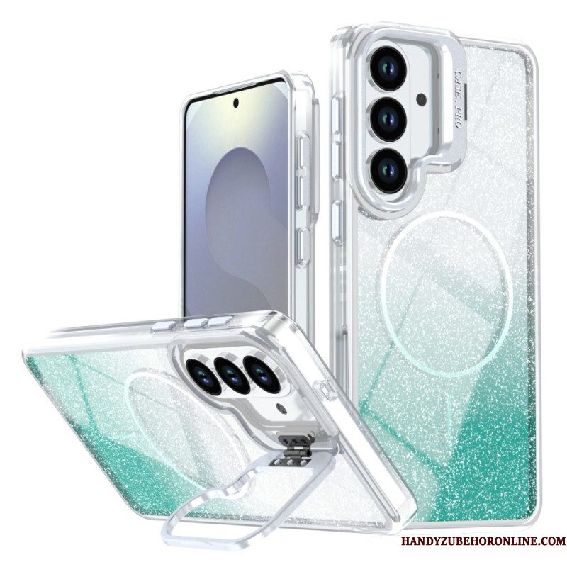 Hoesje Samsung Galaxy S26 Plus Magnetische Glitter Met Kleurverloop En Achterkant