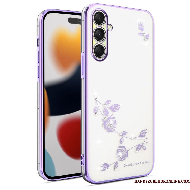 Hoesje Samsung Galaxy S26 Strass-steentjes En Bloemen Kadem Bescherming Hoesje