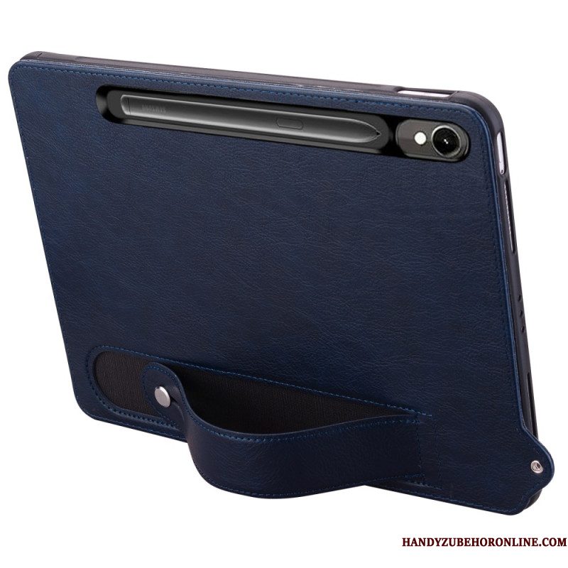 Hoesje Samsung Galaxy Tab S10 Fe Lederlook Met Bandje