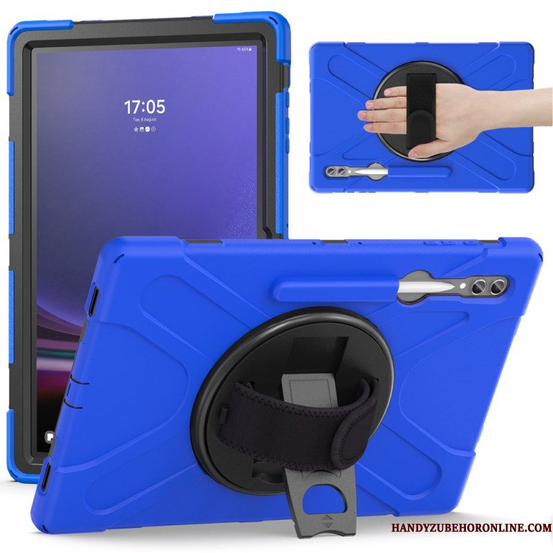 Hoesje Samsung Galaxy Tab S10 Ultra Drievoudige Beschermingsband En Standaard Bescherming Hoesje