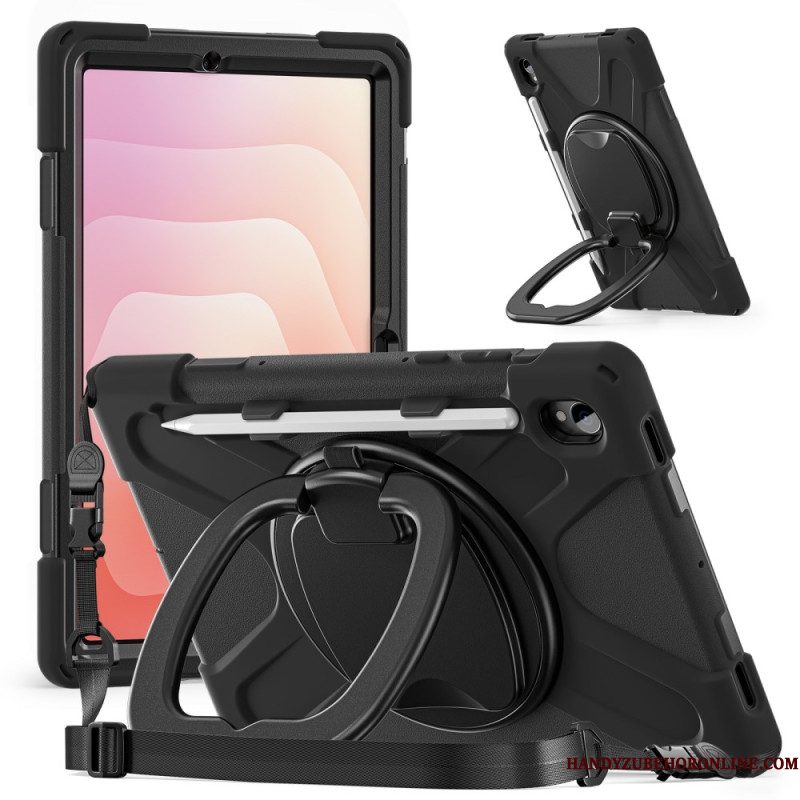 Hoesje Samsung Galaxy Tab S11 Drievoudige Bescherming Met Schouderband En Ringhouder Bescherming Hoesje
