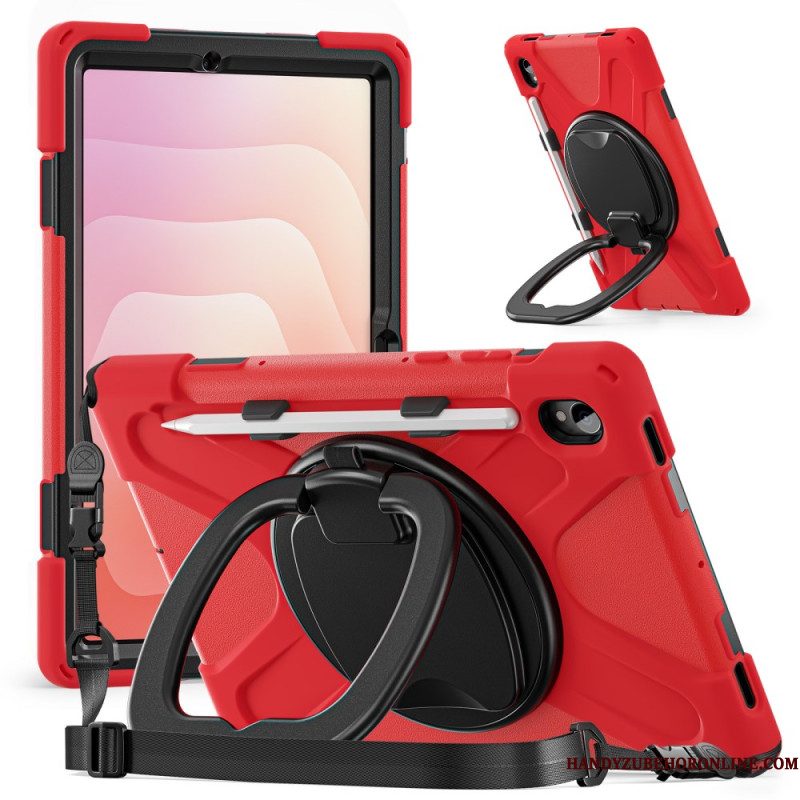 Hoesje Samsung Galaxy Tab S11 Drievoudige Bescherming Met Schouderband En Ringhouder Bescherming Hoesje