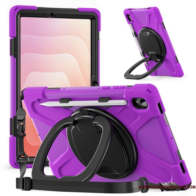 Hoesje Samsung Galaxy Tab S11 Drievoudige Bescherming Met Schouderband En Ringhouder Bescherming Hoesje