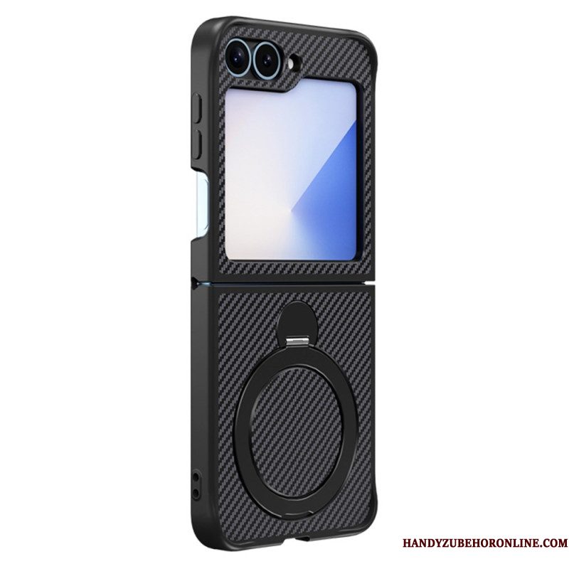 Hoesje Samsung Galaxy Z Flip 7 Fe Carbonvezeldesign Met Magnetische Standaard