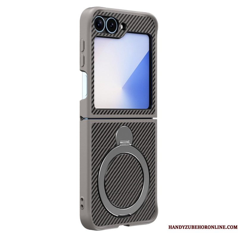 Hoesje Samsung Galaxy Z Flip 7 Fe Carbonvezeldesign Met Magnetische Standaard