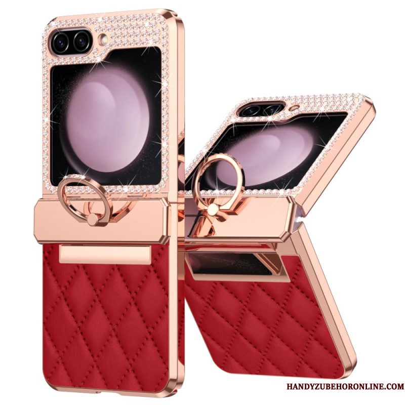 Hoesje Samsung Galaxy Z Flip 7 Fe Decoratie Met Strass-steentjes Bescherming Hoesje