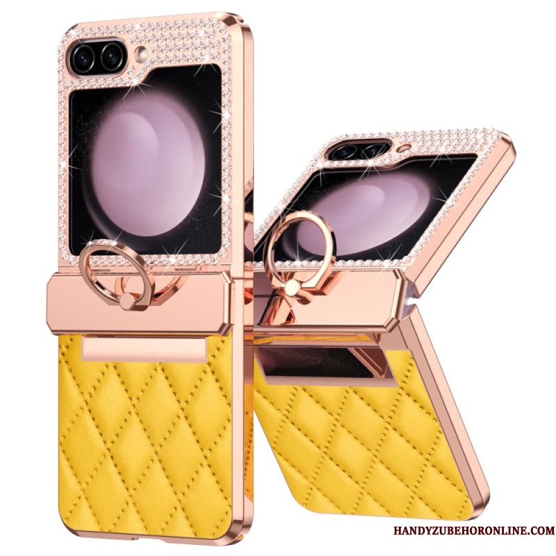 Hoesje Samsung Galaxy Z Flip 7 Fe Decoratie Met Strass-steentjes Bescherming Hoesje