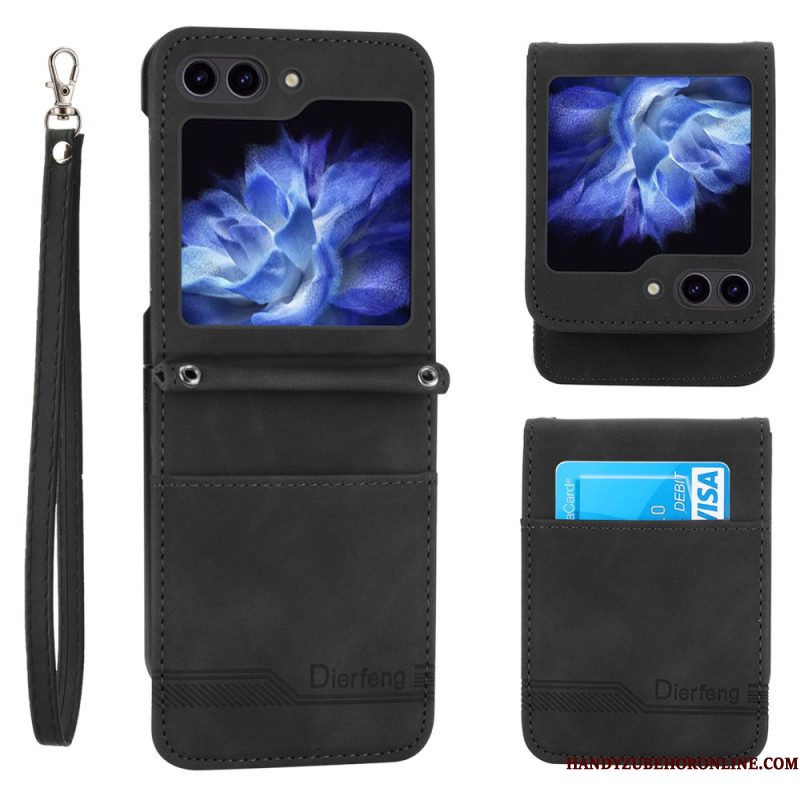 Hoesje Samsung Galaxy Z Flip 7 Fe Dierfeng Kaarthouder Bescherming Hoesje