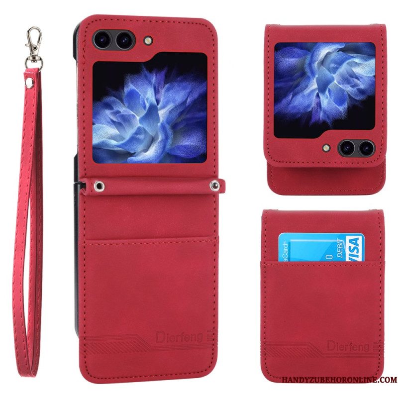 Hoesje Samsung Galaxy Z Flip 7 Fe Dierfeng Kaarthouder Bescherming Hoesje