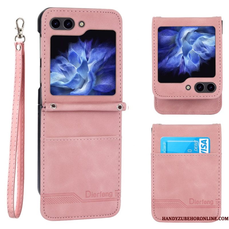 Hoesje Samsung Galaxy Z Flip 7 Fe Dierfeng Kaarthouder Bescherming Hoesje