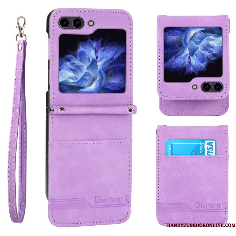 Hoesje Samsung Galaxy Z Flip 7 Fe Dierfeng Kaarthouder Bescherming Hoesje