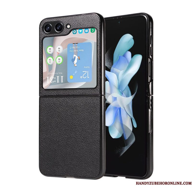 Hoesje Samsung Galaxy Z Flip 7 Fe Discrete Leren Stijl Bescherming Hoesje