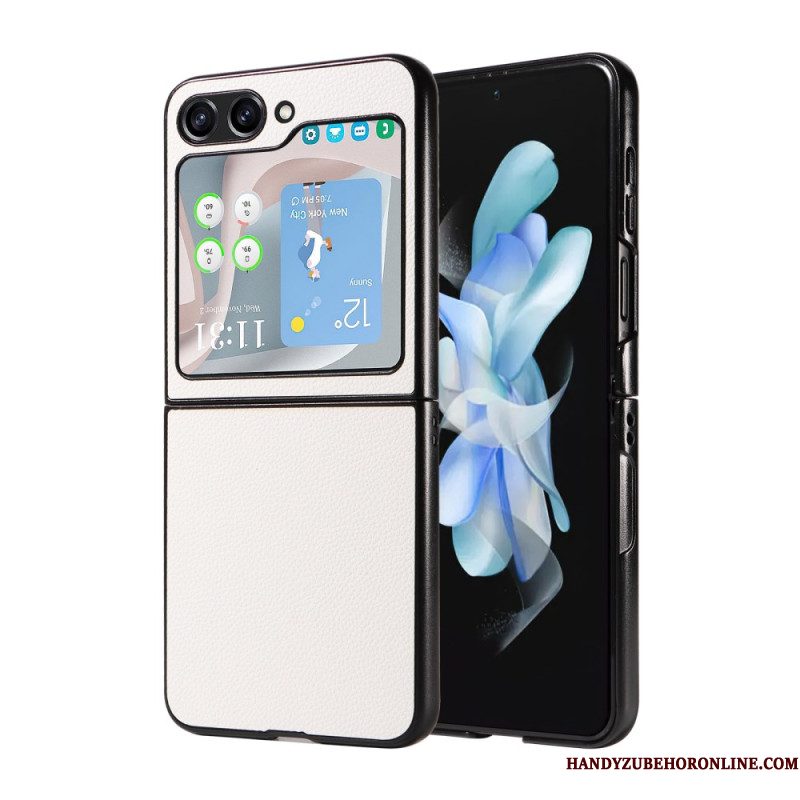 Hoesje Samsung Galaxy Z Flip 7 Fe Discrete Leren Stijl Bescherming Hoesje