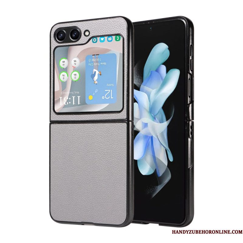 Hoesje Samsung Galaxy Z Flip 7 Fe Discrete Leren Stijl Bescherming Hoesje