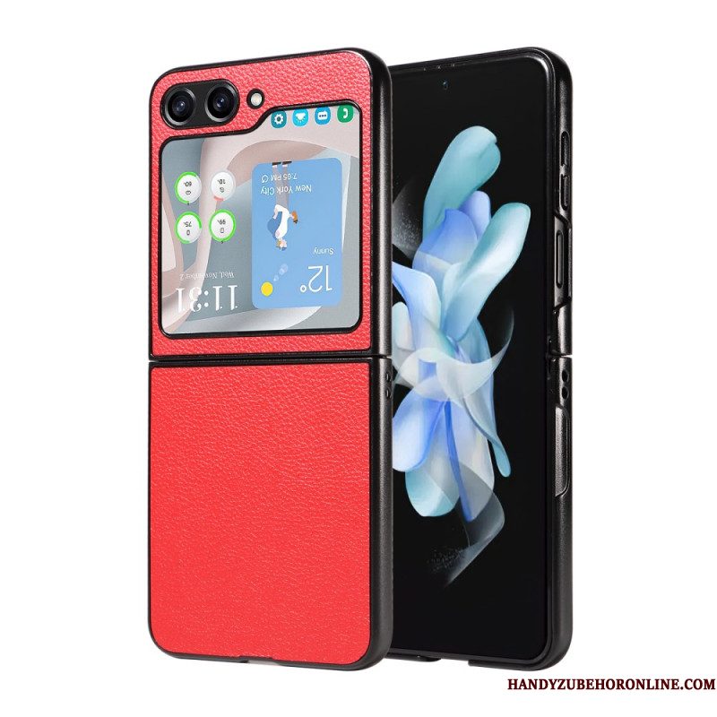 Hoesje Samsung Galaxy Z Flip 7 Fe Discrete Leren Stijl Bescherming Hoesje