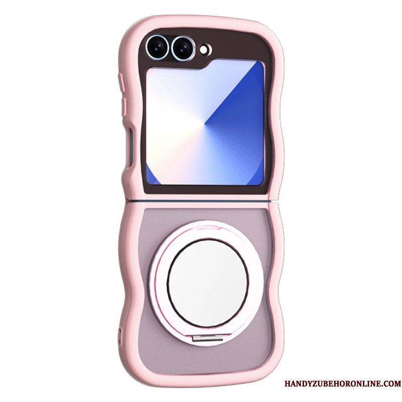 Hoesje Samsung Galaxy Z Flip 7 Fe Draaibare Standaard En Ingebouwde Spiegel Bescherming Hoesje