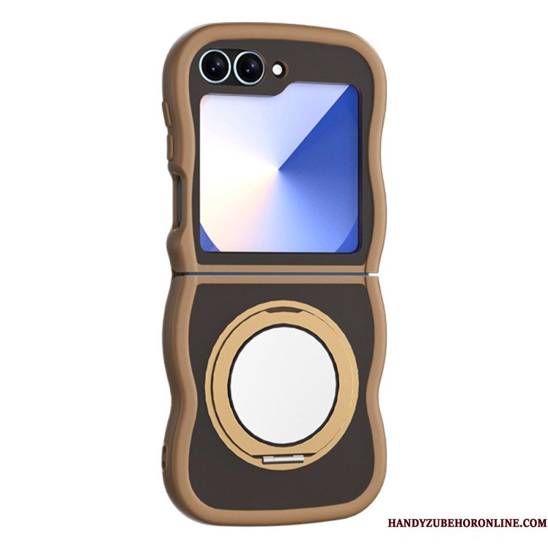Hoesje Samsung Galaxy Z Flip 7 Fe Draaibare Standaard En Ingebouwde Spiegel Bescherming Hoesje