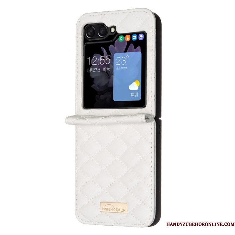 Hoesje Samsung Galaxy Z Flip 7 Fe Gewatteerde Binfen-kleur